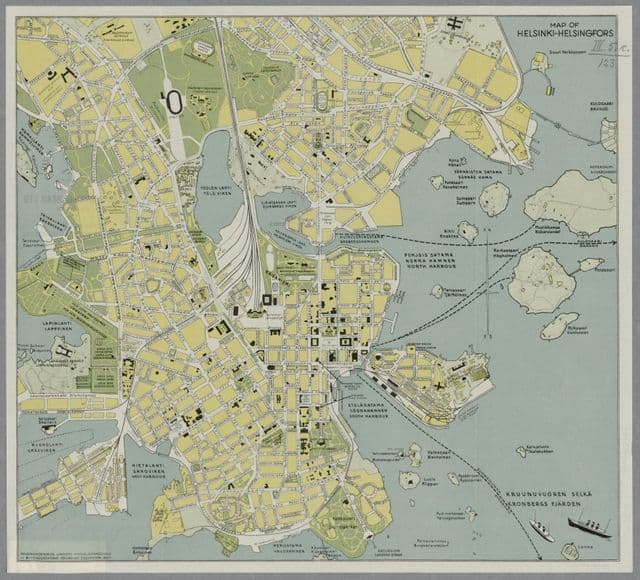 Helsinki historische kaart