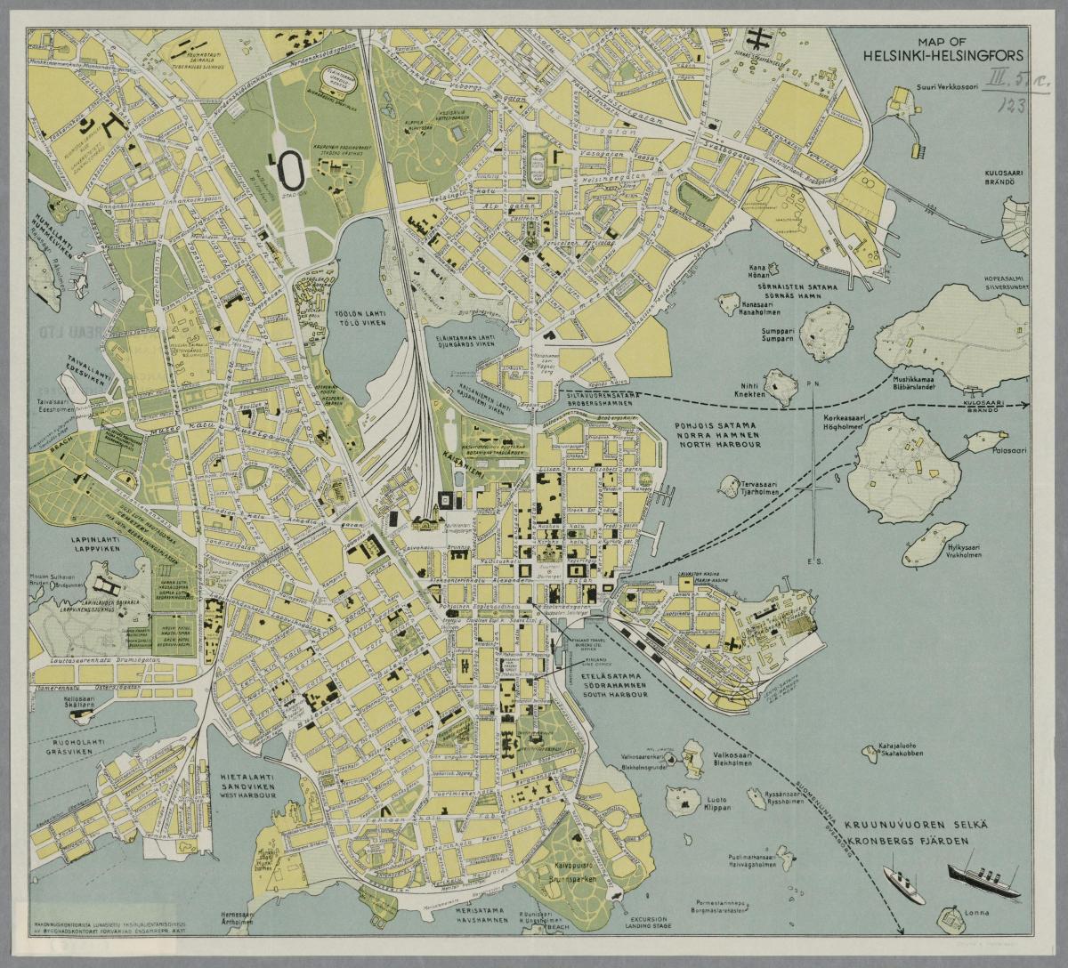 Helsinki historische kaart